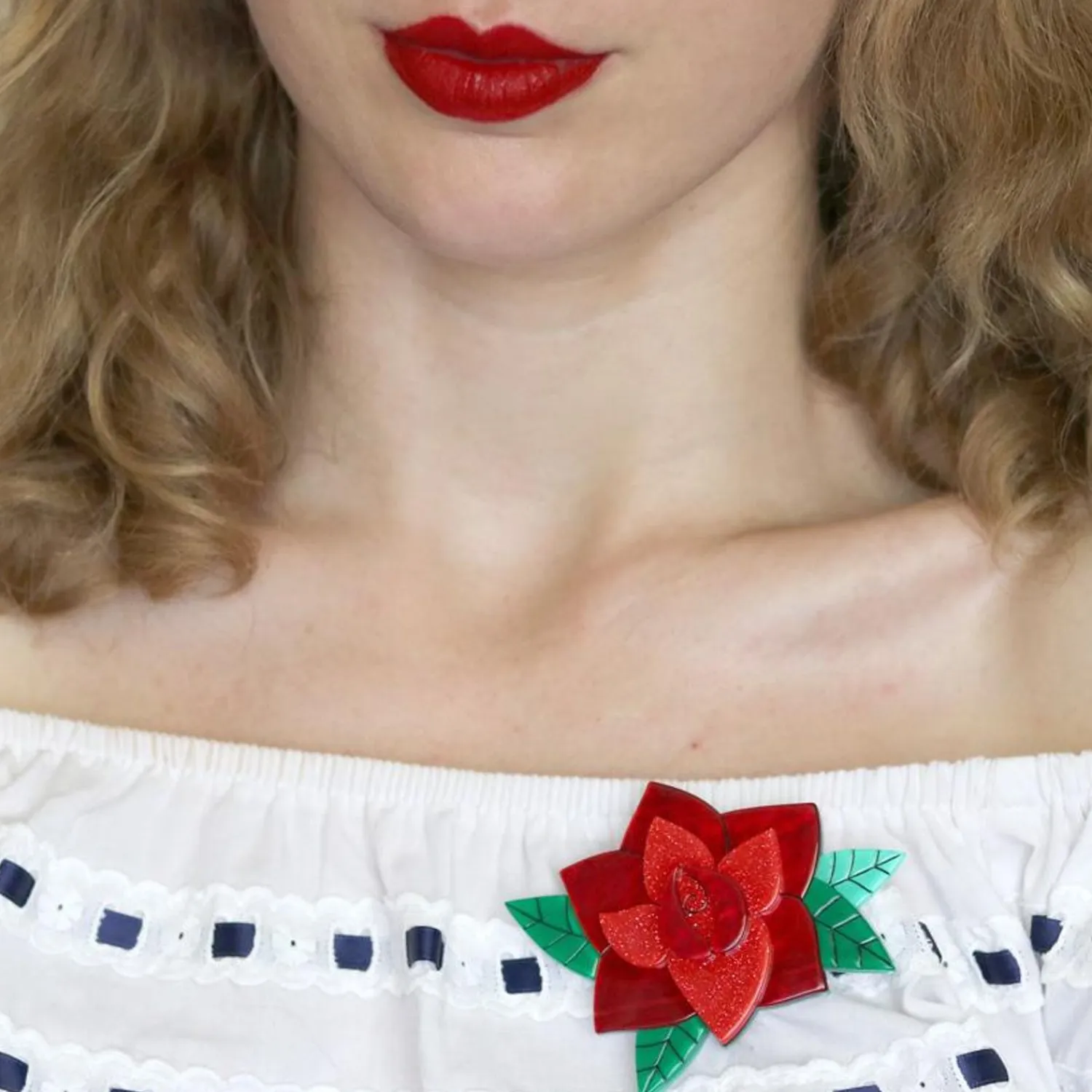 Rosa Espanola Brooch^Erstwilder Discount