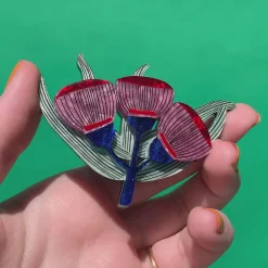 Ruby Red-Flowering Gum Brooch^Erstwilder