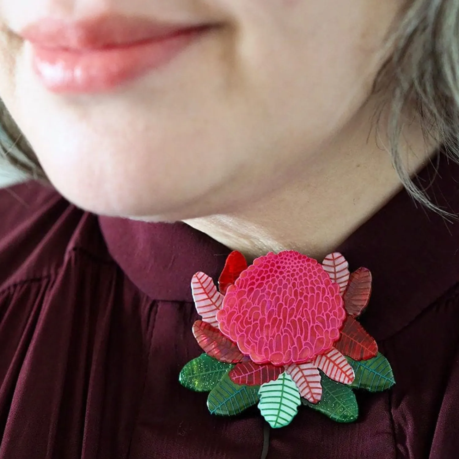 Shady Lady Red Brooch^Erstwilder Online