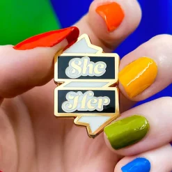 She/Her Pronoun Enamel Pin^Erstwilder Best