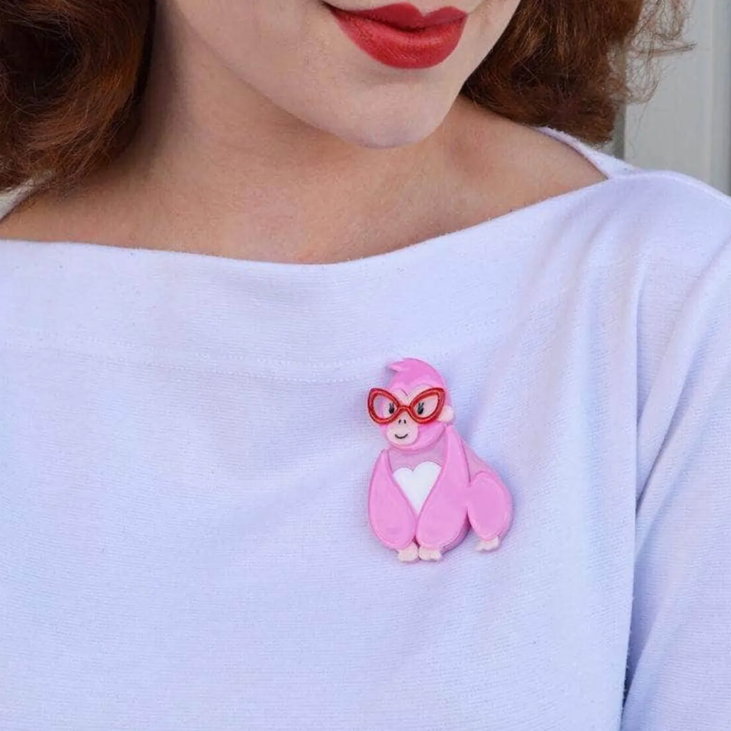 Short-Sighted Sophie Gorilla Brooch^Erstwilder Online