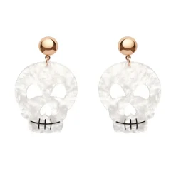 Skull Ripple Statement Earrings - White^Erstwilder Hot