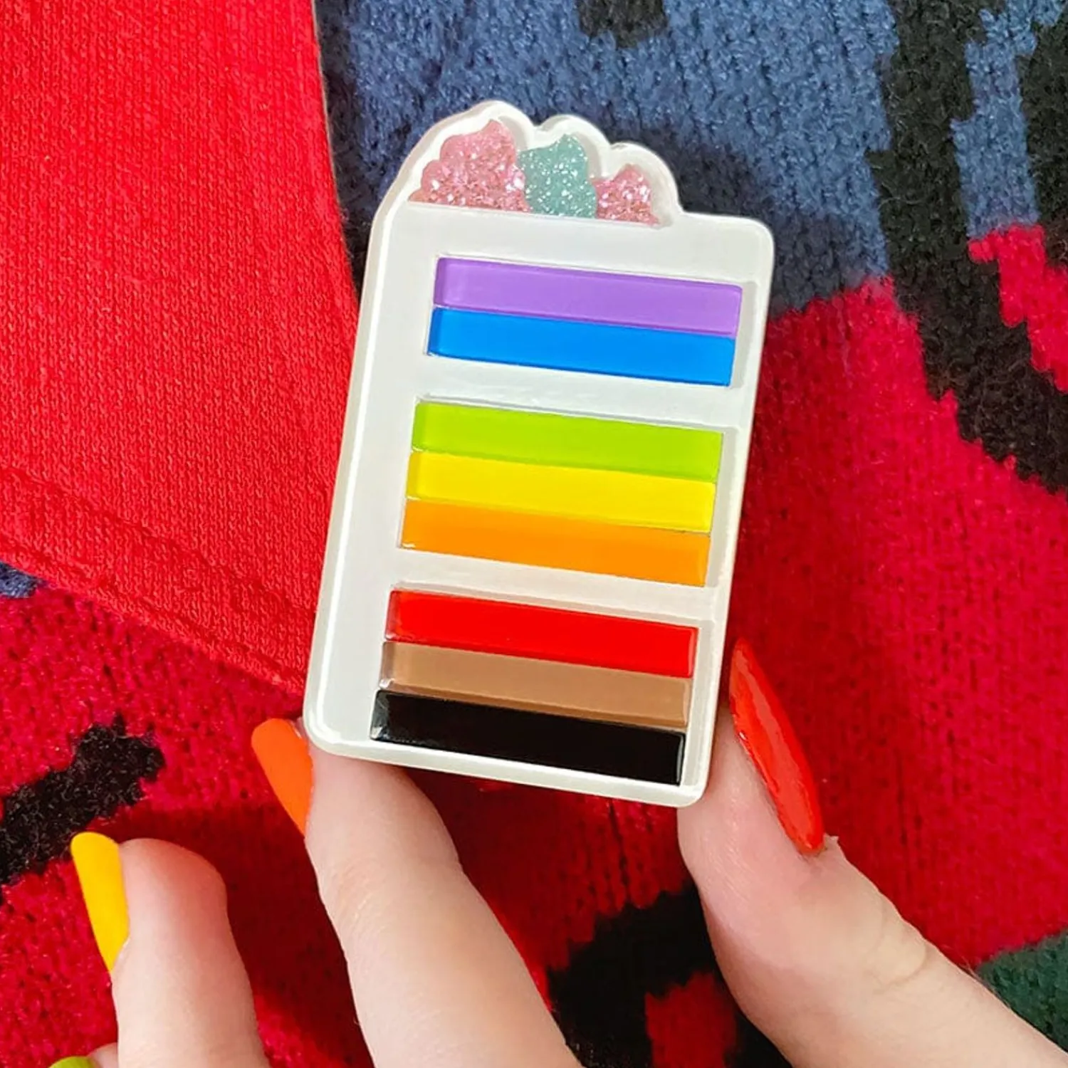Slice Of Pride Cake Brooch^Erstwilder New