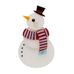 Snuggy Snowman Brooch^Erstwilder Clearance