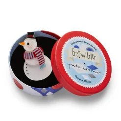 Snuggy Snowman Brooch^Erstwilder Clearance