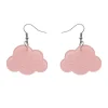 Solid Cloud Glitter Resin Drop Earrings - Pink^Erstwilder Hot