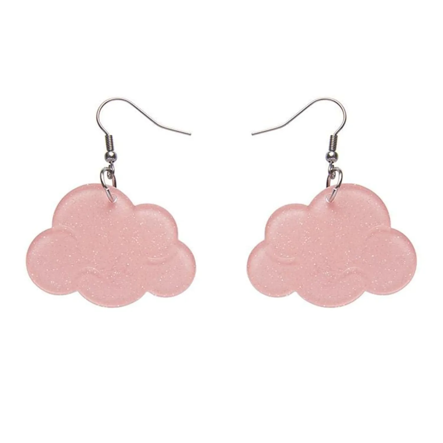 Solid Cloud Glitter Resin Drop Earrings - Pink^Erstwilder Hot