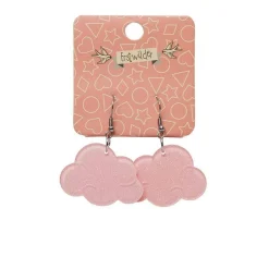 Solid Cloud Glitter Resin Drop Earrings - Pink^Erstwilder Hot