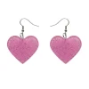 Solid Heart Glitter Resin Drop Earrings - Pink^Erstwilder Hot