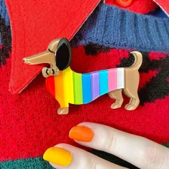 Spiffy The Supportive Dog Brooch^Erstwilder Sale