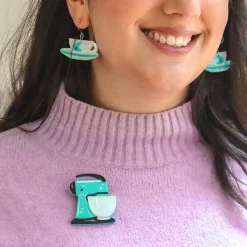 Spin Me Right Round Brooch - Teal^Erstwilder