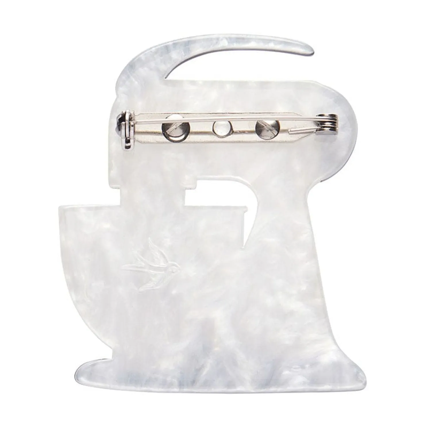 Spin Me Right Round Brooch - White^Erstwilder