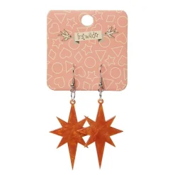 Starburst Ripple Resin Drop Earrings - Orange^Erstwilder New