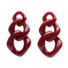 Statement Marble Chain Earrings - Ruby Red^Erstwilder Clearance