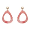 Statement Marble Resin Tear Drop Earrings - Coral^Erstwilder Sale