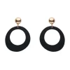Statement Ripple Resin Circle Drop Earrings - Black^Erstwilder Best