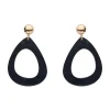 Statement Ripple Resin Tear Drop Earrings - Black^Erstwilder New