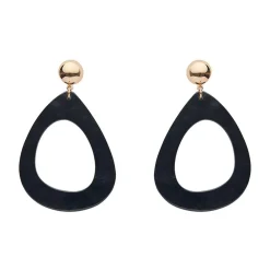Statement Ripple Resin Tear Drop Earrings - Black^Erstwilder New