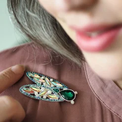 Summer Songstress Stone Set Crystal Brooch^Erstwilder Hot