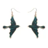 Swallow Ripple Glitter Resin Drop Earrings - Green^Erstwilder Sale