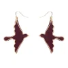 Swallow Ripple Glitter Resin Drop Earrings - Burgundy^Erstwilder Discount