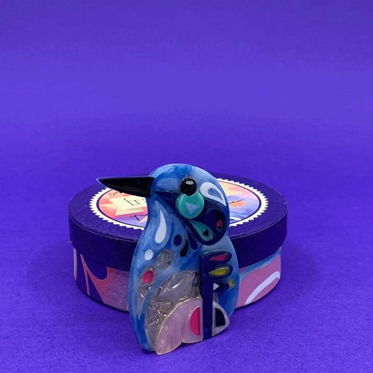 The Astute Azure Kingfsher Brooch^Erstwilder New