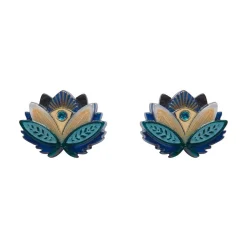 The Blue Lotus Stud Earrings^Erstwilder Hot