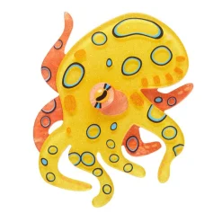 The Busy Blue-Ringed Octopus Brooch^Erstwilder Discount