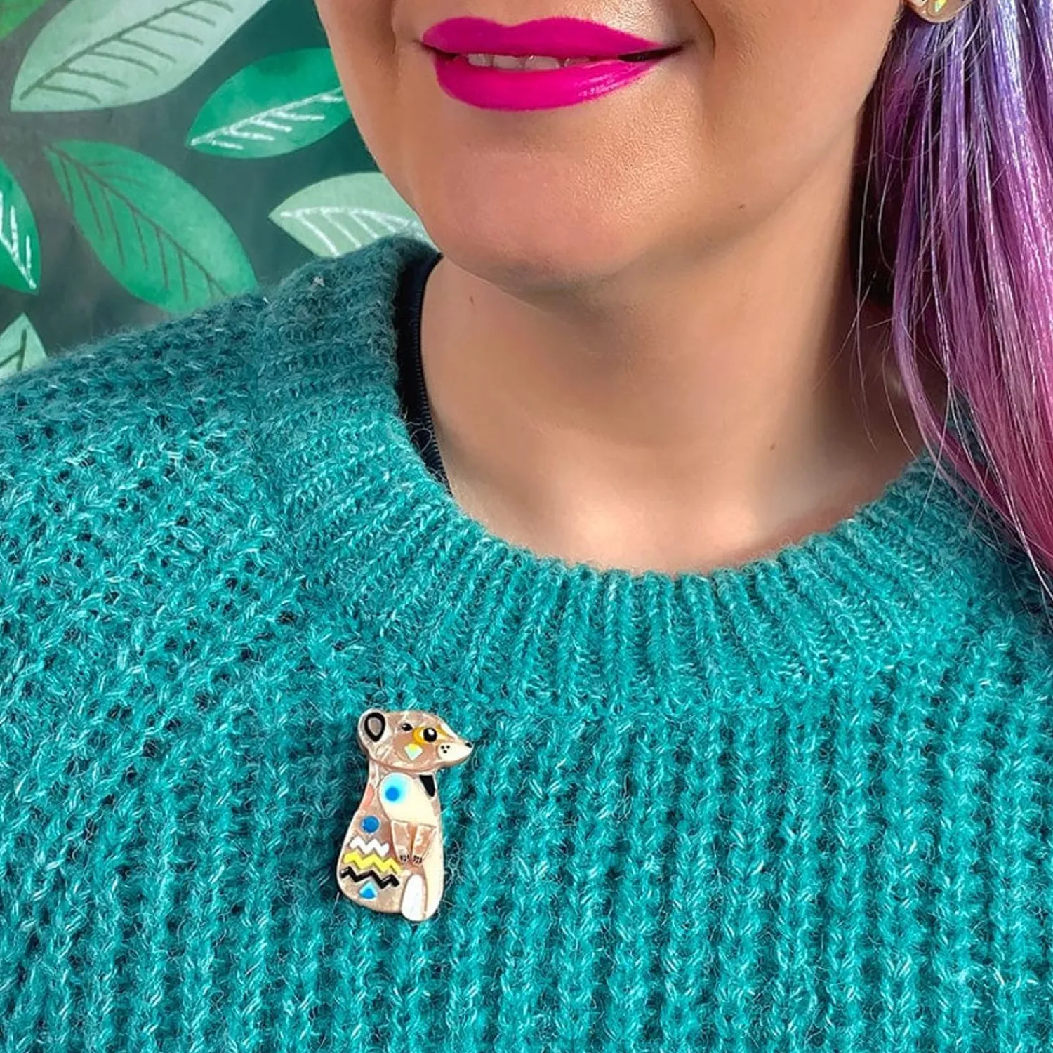 The Masterful Meerkat Mini Brooch^Erstwilder Hot
