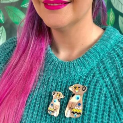 The Masterful Meerkat Mini Brooch^Erstwilder Hot