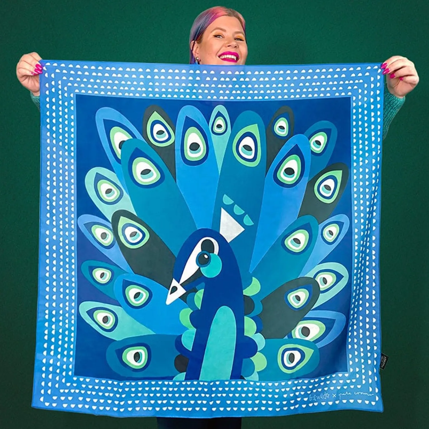 The Picturesque Peacock Square Scarf^Erstwilder Online