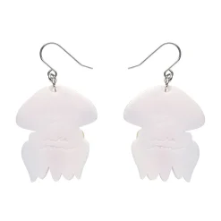 The Whimsical White Spotted Jellyfish Drop Earrings^Erstwilder Hot