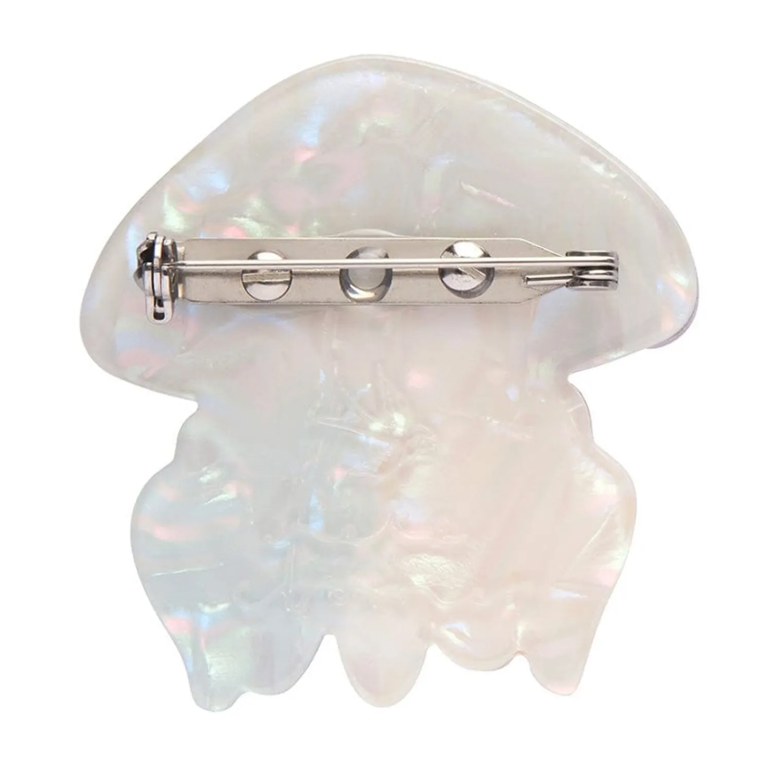 The Whimsical White Spotted Jellyfish Brooch^Erstwilder Online
