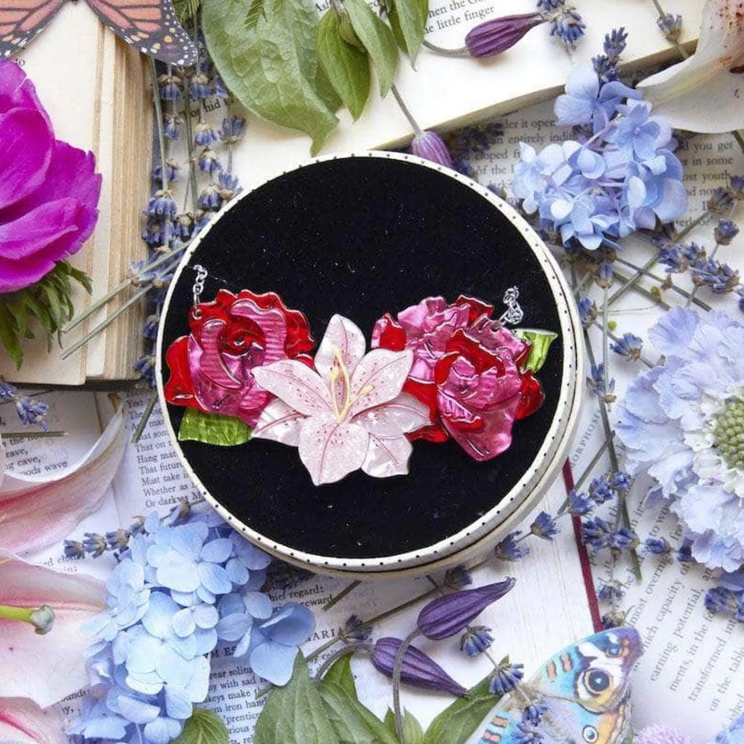 Tickled Pink Flower Necklace (Large)^Erstwilder Sale