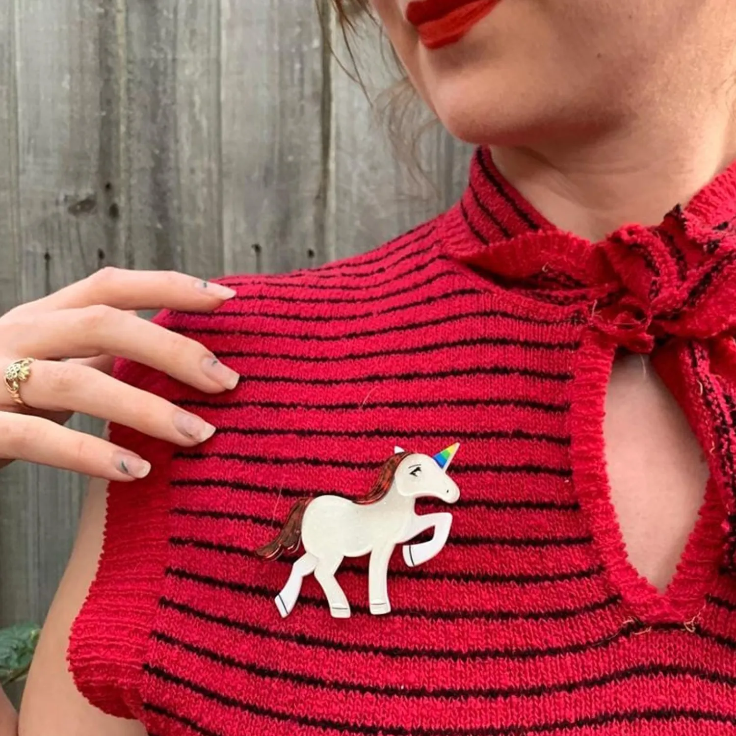 Ula The Unicorn Brooch^Erstwilder New