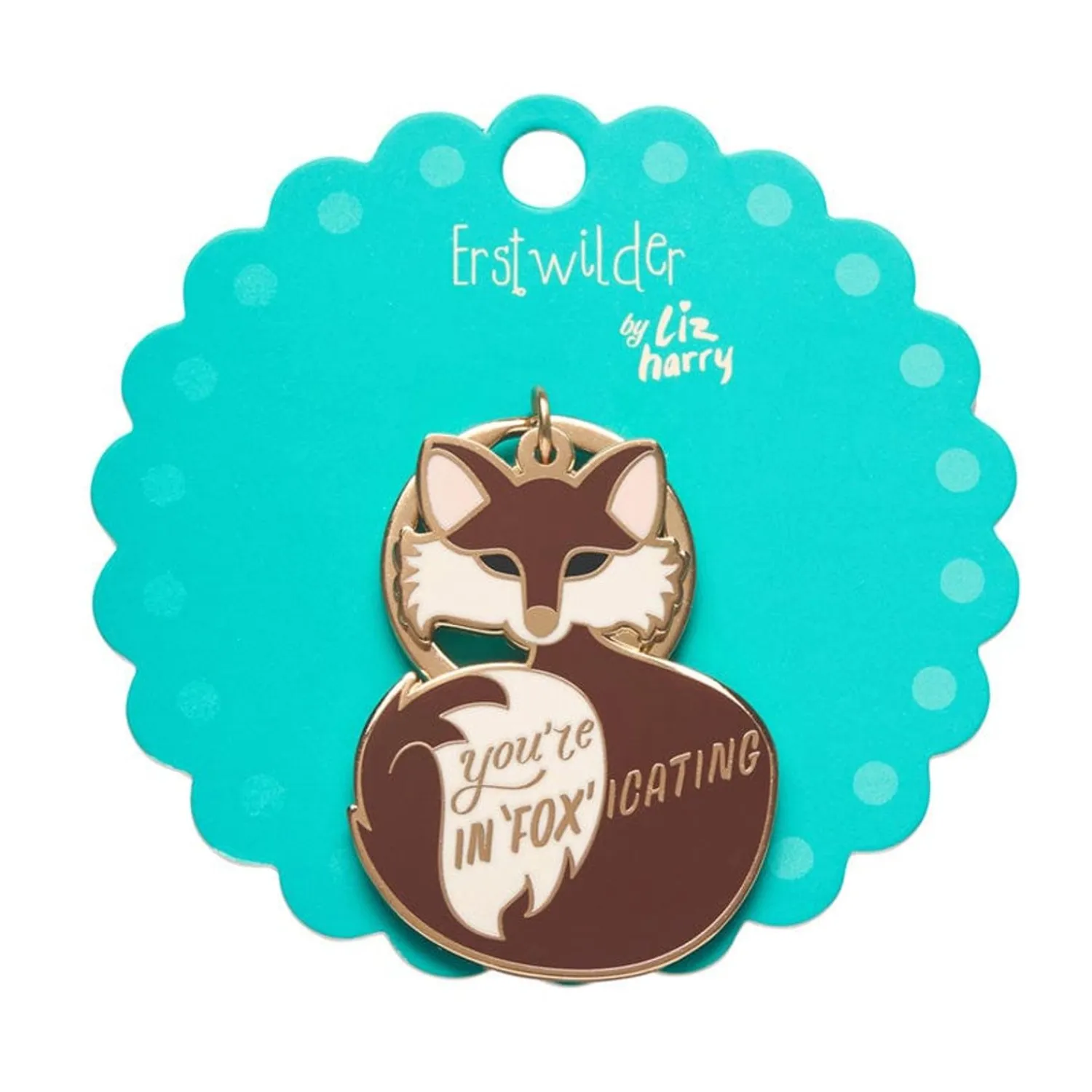 You'Re In"Fox"Icating Enamel Key Charm^Erstwilder New